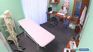 Fake hosptial physician bangs patient in hot office porno session