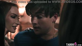 4 Busty Step Moms Fuck Step Son Together - Taboo Family Sex