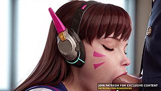 3D Animation : Overwatch - D.va's After School Activities Uncensored Hentai
