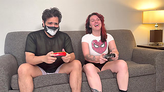 Redhead Ballbusts Gamer Loser