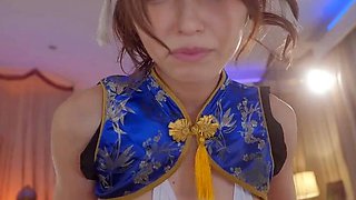 Asian teens deep throat tit job