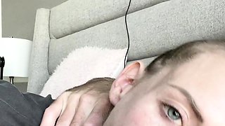 Drunk MILF deepthroat blowjob for big cock
