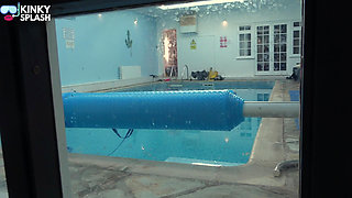 Underwater Submission Ball Gag & Blindfolded Prey