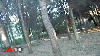 Nataly Divine Girl Sucking Her BF in the Wood, Shoot by a Voyeur