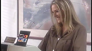 Blonde bombshell with perfect body gets banged in her ass