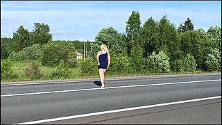 Dropping My Panties on the Road