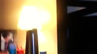 Amateur redhead Jacqueline with glasses masturbates
