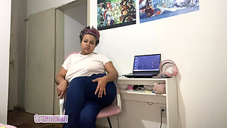 Stepmother Farting on Chair to Make Stepson Cum