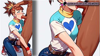 Car Toon - Rika Is Completely Naked And Shows Her Tender Pussy