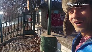 Busty Teen Heidi Van Horny Gets Anal Creampie Outdoor with Mugur