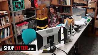 Shoplyfter - innocent female Shane Blair gets her labia covered in cum to avoid troubles with the law