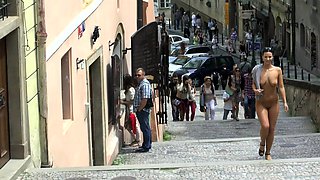 European amateur fucks a huge dick outdoors pov
