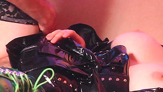 A Domineering Mistress Orders Her Slave to Fuck Her Doggy-style, Then Gives Him a Hell of a Handjob While Wearing Wristwatch
