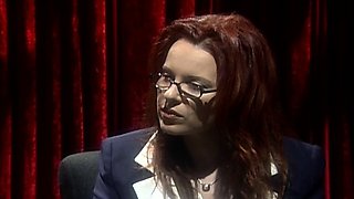 Close Up Shot Of A Brunette Woman Getting A Load Of Cum Shot