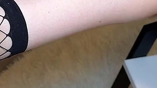 Alica Ray in Plaid Miniskirt and Fishnet Socks Gets Anal Fucked
