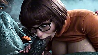 Velma and Daphne gets wild and dirty with monsters (AI Porn)