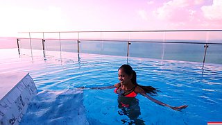 Big ass Thai GF first time anal fucking