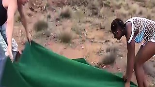 wild outdoor african fuck party