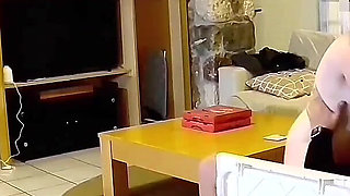 Stunning Looking Wife Gets Fucked by the Delivery Guy While Alone at Home, Surveillance Camera Records Wife and Delivery Guy