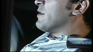 Blonde beauty draining big dick in the car