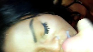 Ebony military lingerie bareback and swallow