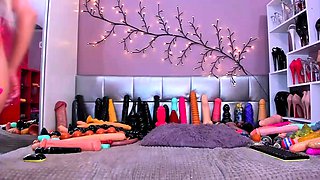 Big Boobed Blonde Masturbates With A Dildo In The Bathroom