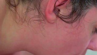 Passionate brunette enjoys sensual edging blowjob fun