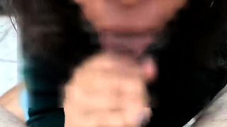 Teen Latina Babe Gives a Quick Blowjob Before School