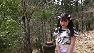 Petite Asian Teen Skips Class to Fuck Her Teacher Outdoors - Blowjob & Cum in Mouth