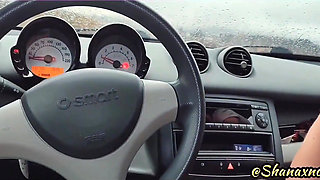 Shanaxnow Perfect Car POV Blowjob Deepthroat Cum Inside Mouth