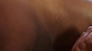 MILF makes the little bitch play with his black man's cock