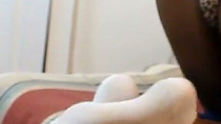 Ebony Kelsey's Tight Asshole Spread and Oiled
