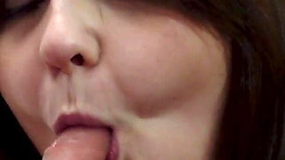 Mature Mom with Big Tits Sucks a Big Dildo