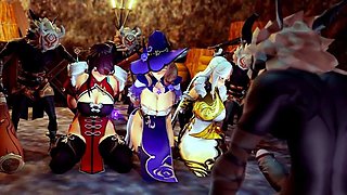 Genshin Impact - Beido Lisa Ningguang Gangbang Sex