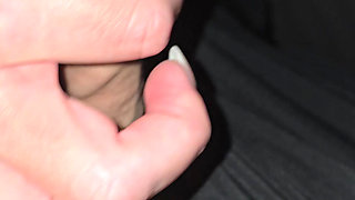 Handjob on the plane with people all around!