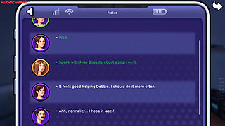 Summertime Saga by Darkcookie - Sexy Big Boobs Girl Striptease & Big Ass Play, Hot Slut Teases Him with BBW Sexy Body