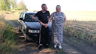 Zona901 Fucks Stepmom's Mouth in Nature - Cum Swallow Blowjob