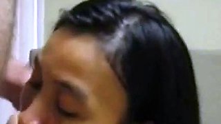 Amateur Thai in Stockings Blows and Rides a White Bull