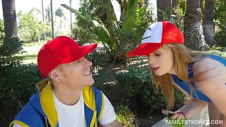 Nice gamer chick fucks her suspended step-bro