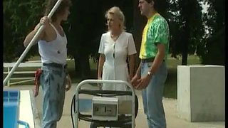 Pool orgy: Blowjob, Anal  Blonde Porn