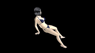 Animated 3D Porn - Very Beautiful Girl Masturbating with Banana Till Orgasm