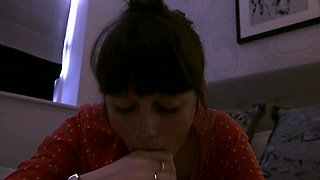 Close up cock jerking solo