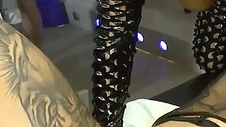 Huge bukakke party without a condom with Harleen Van Hynten and Sub Lisa