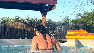 Sexy Pool Tease in a Tiny Bikini