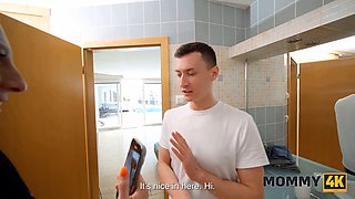 Janet Alfano cheats on her husband with his best friend in the bathroom