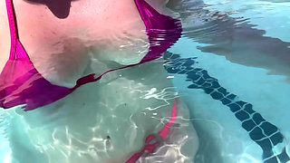 Artemisia Love Showing Her Juicy Perfect Tits Wearing a Sexy Bikini at the Pool