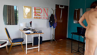 Nudist secretary. Nude employee in the office. Nude secretary is not shy about her boss. Nude office.  2 194