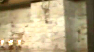 Humiliating big boobs pinching dildo penetrate