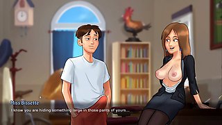 French kiss, milf visual novel, eve blowjob episode
