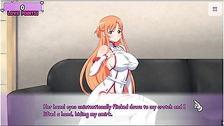 Waifu Hub [hentai Parody Game Pornplay ] Ep.1 Asuna Porn Couch Casting